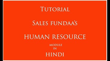 Sales FUNDAA HR Module Tutorial in Hindi, HR software, Payroll Software, CRM Software
