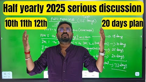 Half yearly 2025 serious discussion | Last 20 days plan-Half yearly 2025