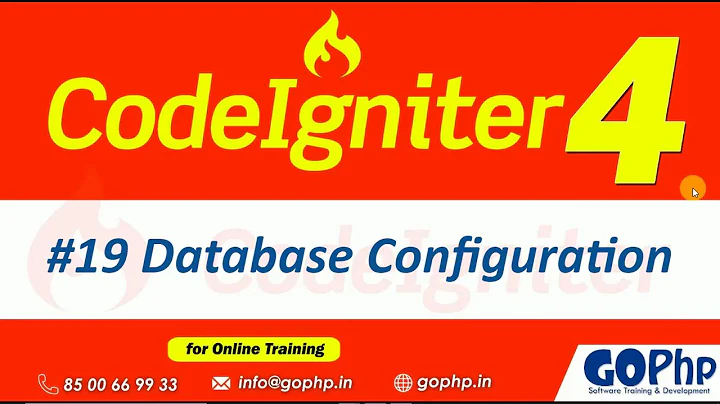 #19 Database Configuration in CodeIgniter 4