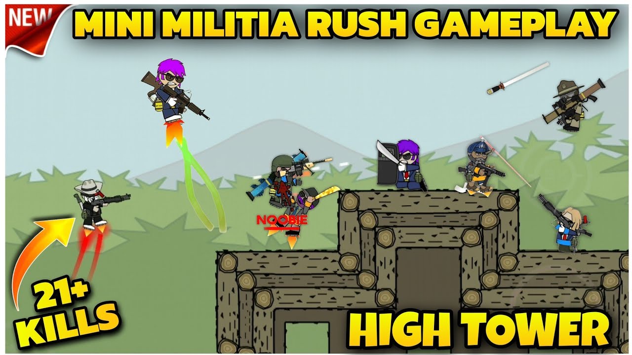DAY-158 | Mini Militia Rush Gameplay 🔥