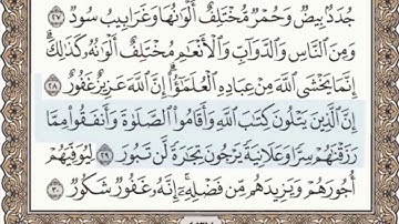٣٥- سورة فاطر مرتلة مكتوبة بصوت الشيخ عبد الباسط عبد الصمد