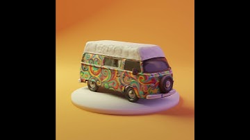 VW Bus - 3D Photoscan Model - Free Vicube Community Asset - Blender