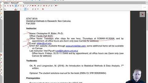 Statistical Methods in Research: Section 1 (syllabus)