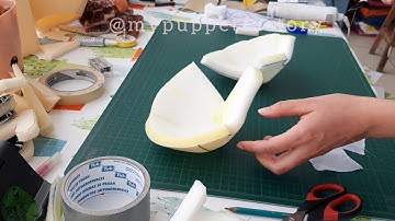 Part 1/3 How to build a Foam Puppet Head - Instructional video for the "Small overbite" Etsy Pattern