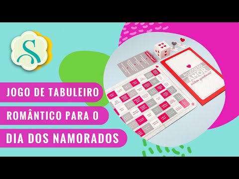 Jogo de Tabuleiro - Dia dos Namorados - Molde Grátis Silhouette