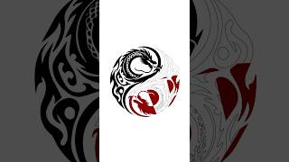 Yin Yang Dragon 🐉 | 2D Digital Drawing Animation #shorts