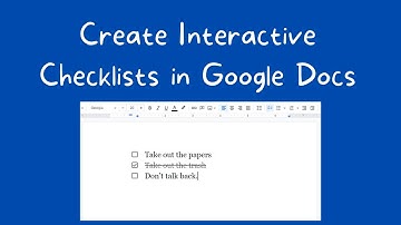 Create Interactive Checklists in Google Docs