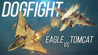 F-14B Tomcat Vs F-15 Eagle Dogfight | Digital Combat Simulator | DCS |