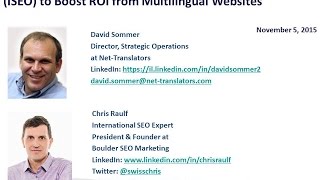 Webinar: How to Use International SEO to Boost ROI from Multilingual Websites