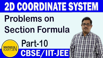 Problems on Section Formula | PART-10 | 2 D Coordinate System Class-11 CBSE/JEE Maths