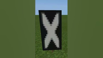 How to write letter X on banner in Minecraft | creative video #shorts #minecraftpe #vickygamia