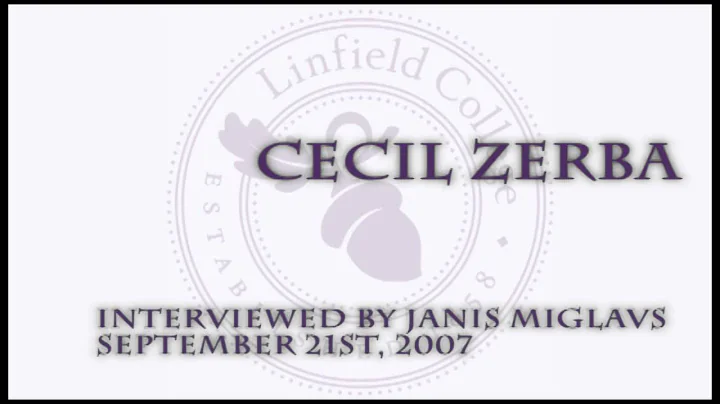 Janis Miglavs Oral History Interview: Cecil Zerba