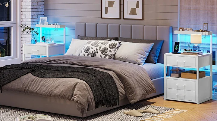 How to Install | Sikaic LED Nightstand With Charging Station 3 Drawers