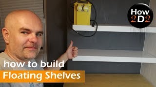 How to build and attach to the wall floating shelves MDF floating shelf fitting building attaching