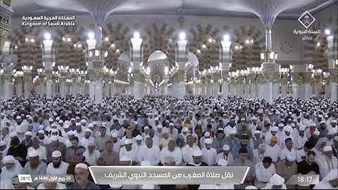 صلاة المغرب للشيخ د. #عبدالباري_الثبيتي 29 ربيع الأول 1446هـ من سورة يونس 24-27 #المسجد_النبوي 