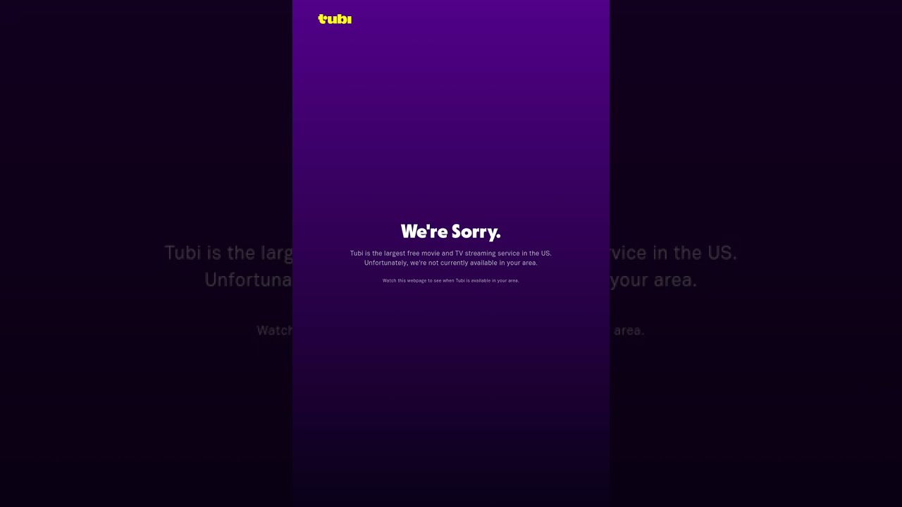 Is Tubi TV Not Available In Your Country READ THE DESCRIPTION 