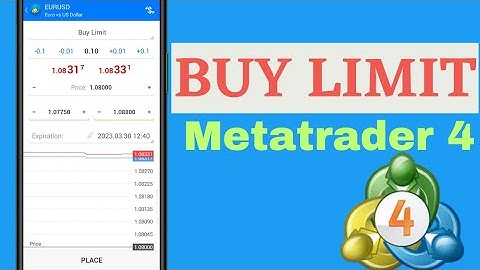 How to Set a Buy Limit Order on Meta Trader 4 (Android)