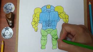 Como DESENHAR o NOOB do ROBLOX - Como DIBUJAR a NOOB de ROBLOX - How to  DRAW a NOOB from ROBLOX 