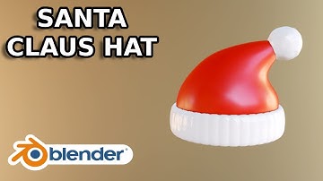 how to create santa claus hat easily  in blender