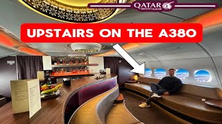 I Go Upstairs And Try Qatar Airways A380 Business Class-Is It Better Than Q Suites?