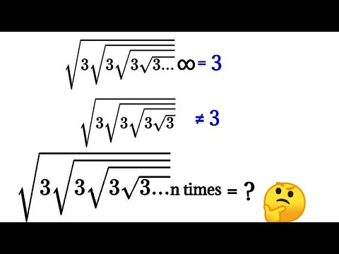 √3√3√3... n times? under root of 3 root of 3 upto n times#acdoubtsolver ...