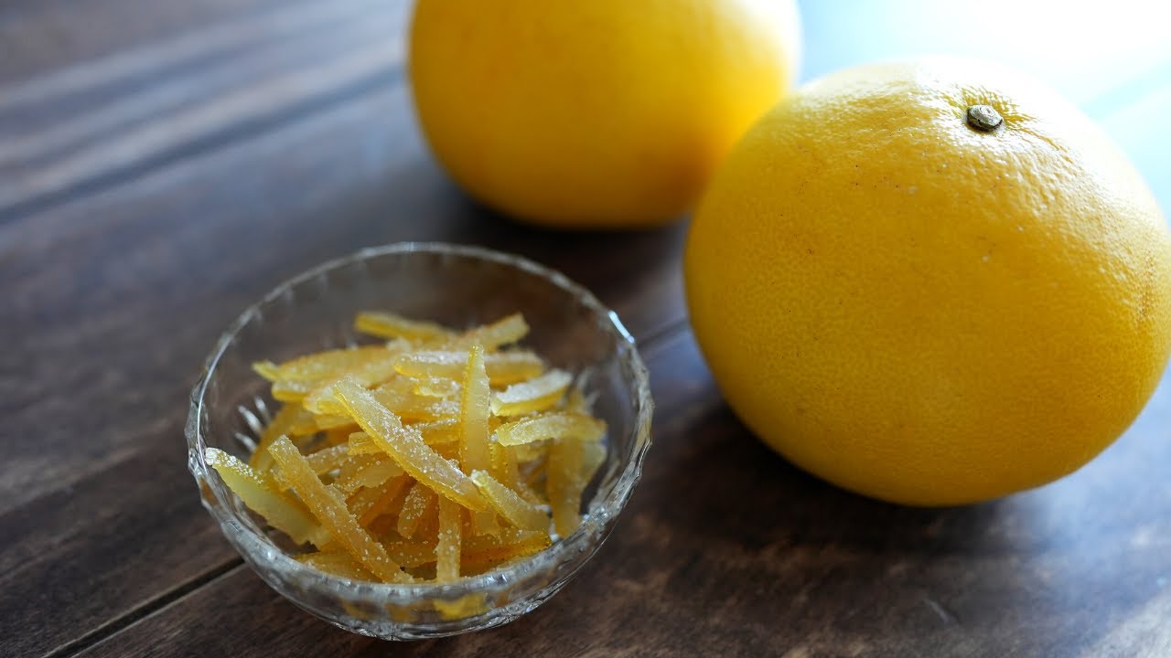 How to make Candied Buntan (Pomelo) Peel 文旦ピールの作り方・レシピ YouTube