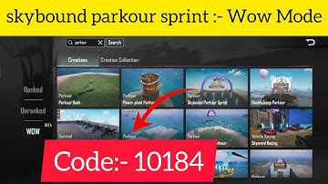 HOW TO COMPLETE  Skybound Parkour Sprint IN WOW MODE( 10184 )|| BGMI WOW MODE TRICK