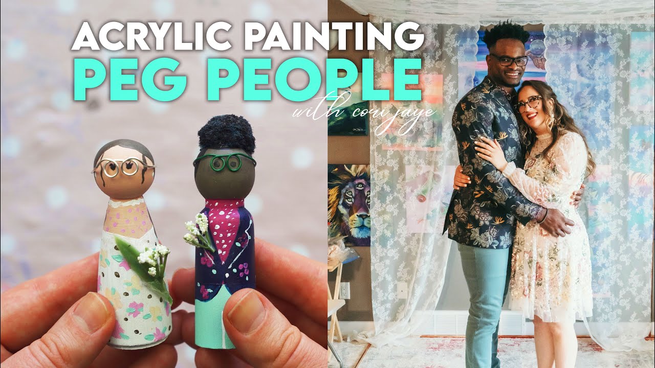 How to Paint Peg Doll People Acrylic Painting Wooden Peg Dolls Free