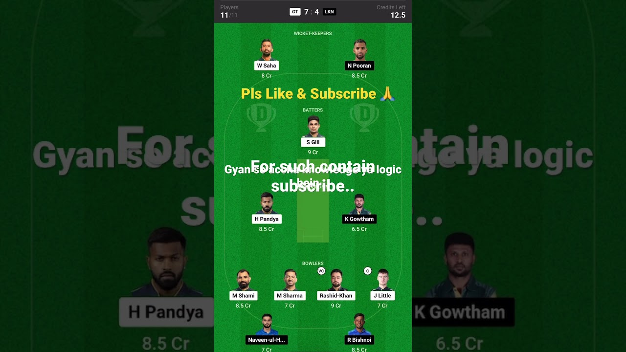 gt vs lsg, gujrat vs lucknow dream 11 prediction 