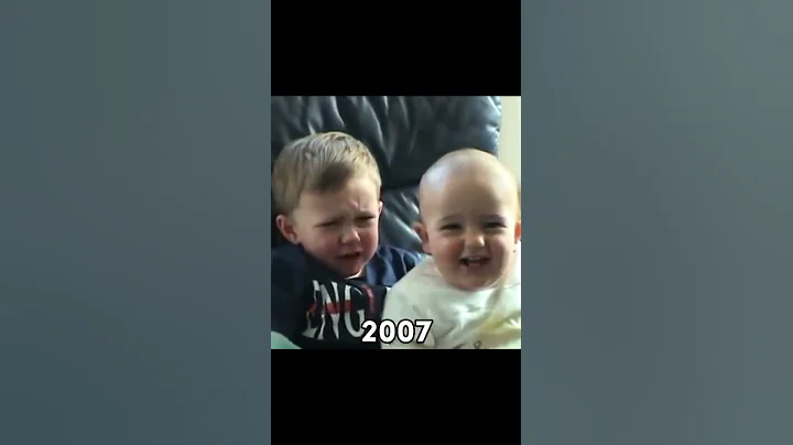 "Charlie bit my finger" 2007 vs 2017 #shorts #memes