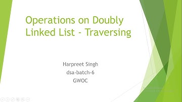 Operations on Doubly Linked List - Traversing