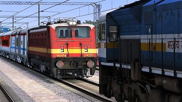 Rajdhani Express Loco Failed Rescue by LDH WDP4D in Railworks Indian Train Simulator