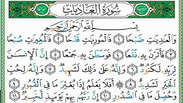سورة (( العاديات ))مكررة 7 مرات ماهر المعيقلي Surat Al-Adiyat Maher Al-Moaikli