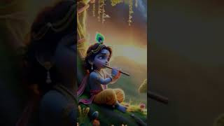 Little Krishna Playing Flute music krishna littlekrishna kanha bhajan devotional shorts