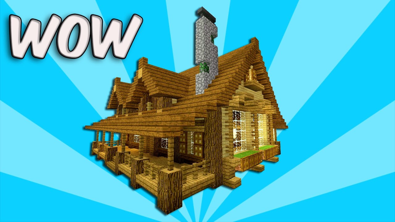  MINECRAFT  How to build  wooden house  Tutorial Best 