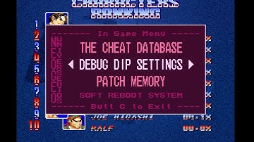 (60fps) KOF 97 NEOGEO MVS/AES option & Unibios 3.3 cheat menus ~ The KO 146