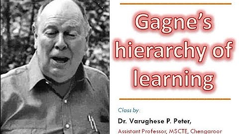 GAGNE’S HIERARCHY OF LEARNING – EIGHT TYPES OF LEARNING