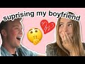 Surprising my boyfriend *HIS REACTION WAS SO CUTE*