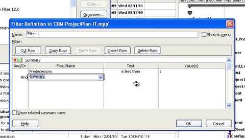 ARCHIVED Microsoft Project - How to Filter for Tasks with No Predecessor