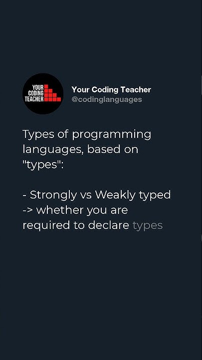 Types of programming languages, based on 