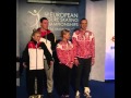 Volosozhar/Trankov Savchenko/Massot Tarasova/Morozov SP medal ceremony