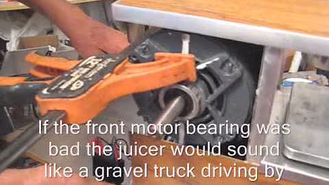 Testing the front motor bearing on a WHF Premium juicer or Norwalk juicer