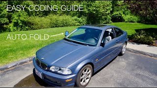 How to CODE mirrors to FOLD with key | BMW e46