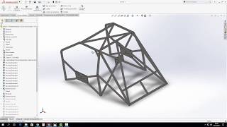 ✅ CROQUIS 3D en ESTRUCTURAS Metálicas en SOLIDWORKS, ROLL BAR