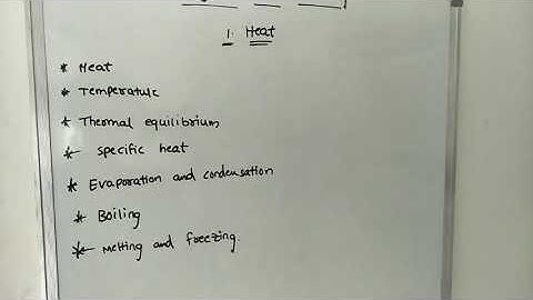 10th class physical science Heat chapter part 2 temperature and thermal equilibrium