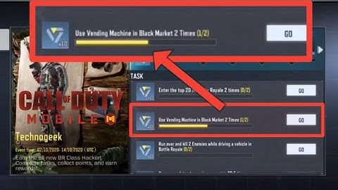 USE VENDING MACHINE IN BLACK MARKET 2 TIMES TECHNOGEEK CALL OF DUTY MOBILE