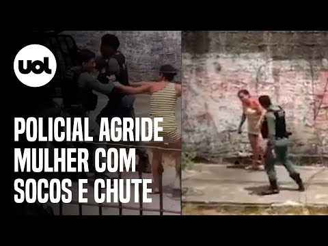 Policial agride mulher com socos e chutes após ela reclamar de abordagem em Fortaleza