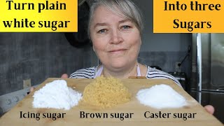 Use white sugar to make | Brown Sugar | Icing Sugar | Caster Sugar #threeriverschallenge