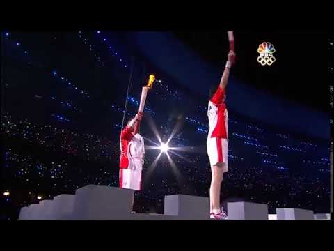 2008北京奧運最難忘一幕 李寧一飛沖天圍繞體育館頂一週 凌空燃點奧運聖火 震撼感動全人 