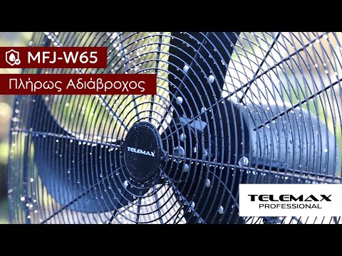 Telemax MFJ-W65 Αδιάβροχος Επαγγελματικός Ανεμιστήρας Επιτοίχιος 125W Διαμέτρου 65cm
